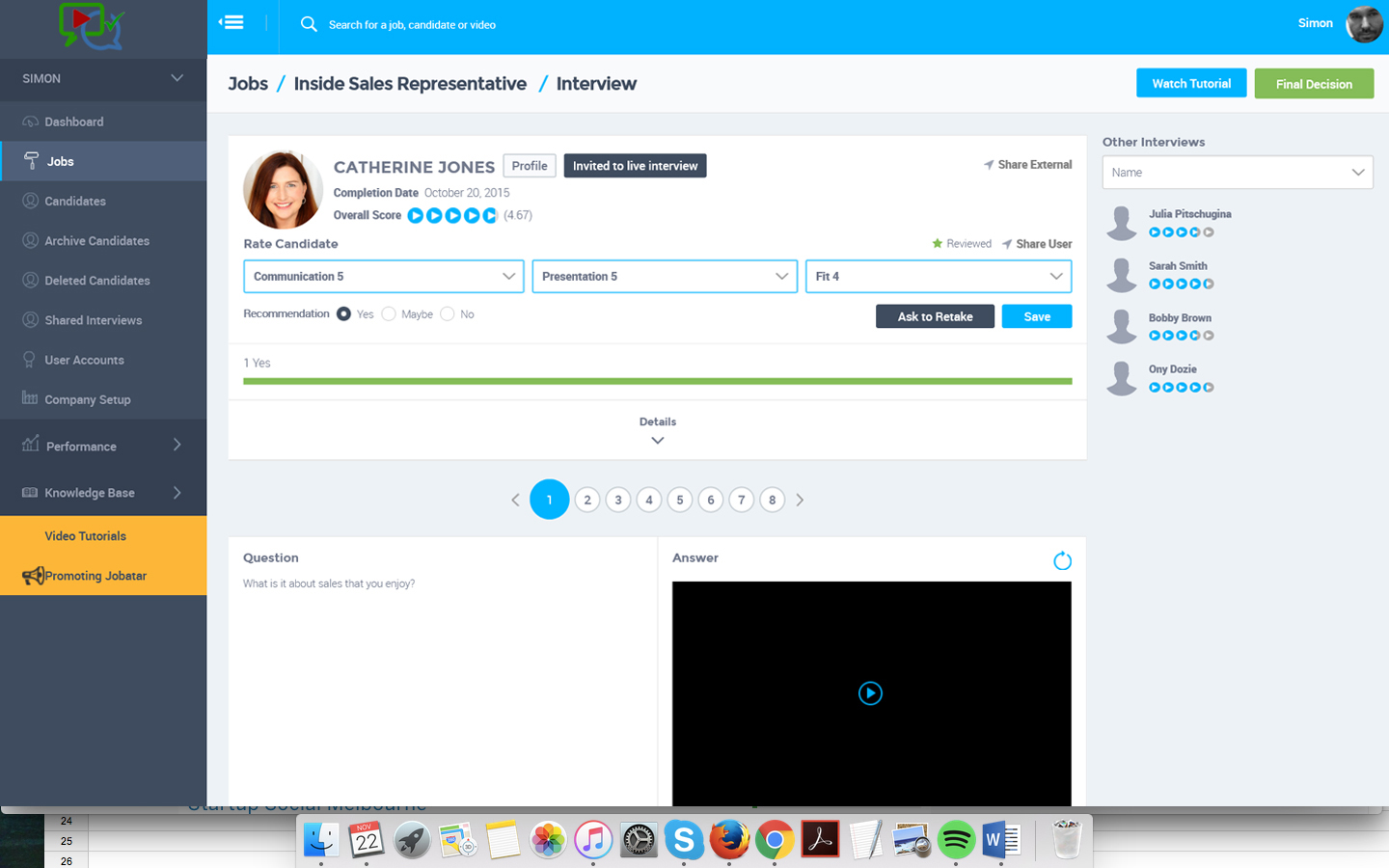 Comment, rate and share interviews